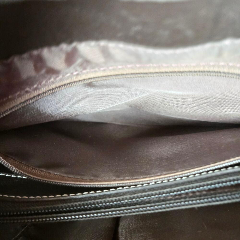Y2K Purse Bag Brown and Tan Gold Accents NOT A COACH BAG - Picture 7 of 12